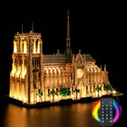 Zestaw LED do Notre Dame LEGO z pilotem – podświetlenie RGB modelu 21061