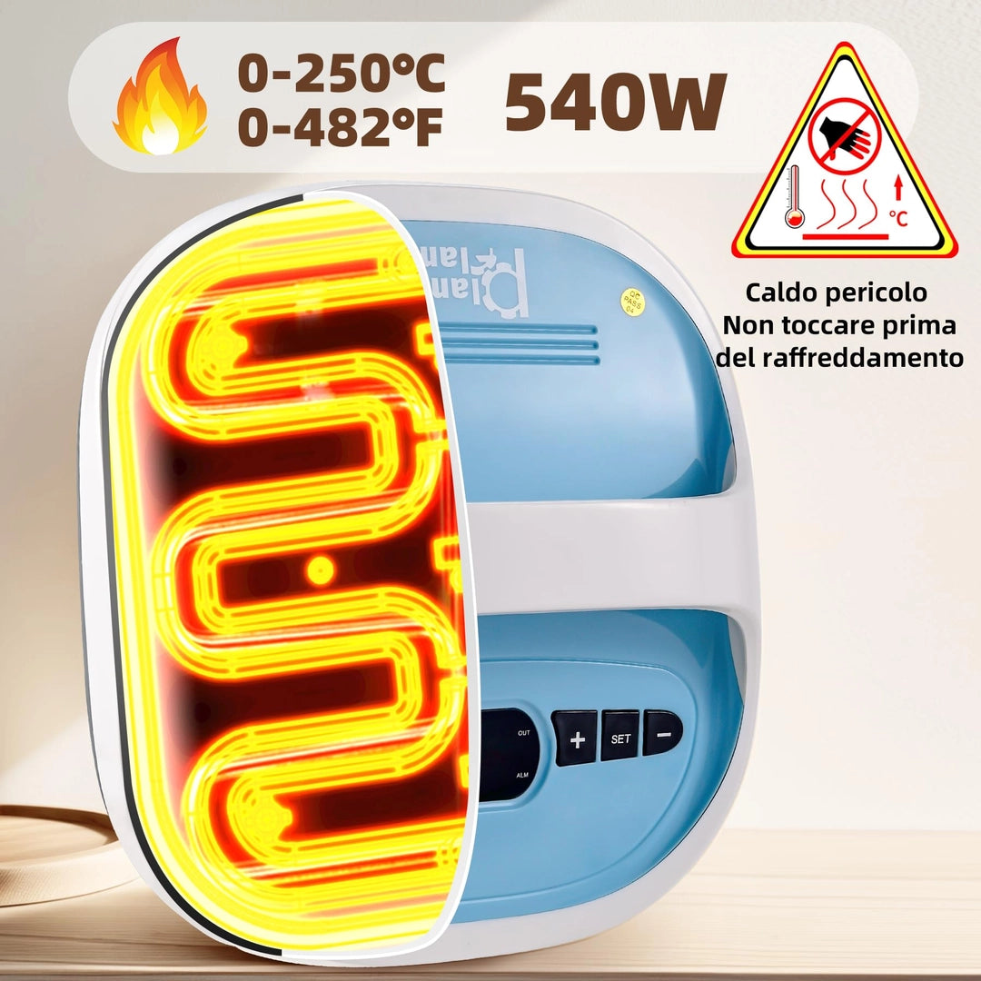 Prasa termotransferowa Przenośna do nadruków HTV Sublimacja DTF 250°C 21x24cm