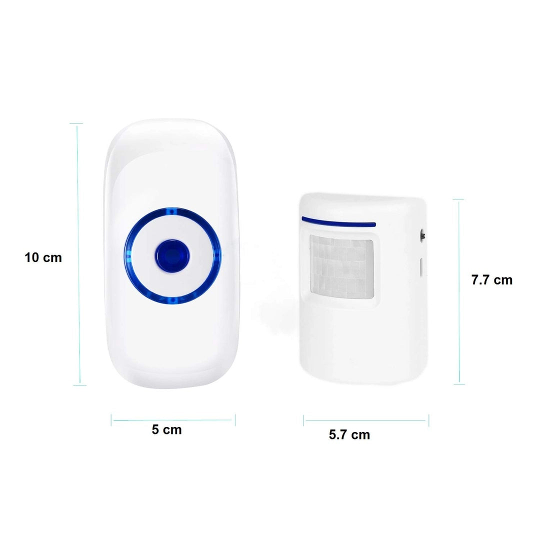 Bezprzewodowy czujnik ruchu PIR z dzwonkiem 36 melodii – zestaw z alarmem – produkt po zwrotowy Drugie zdjęcie produktu