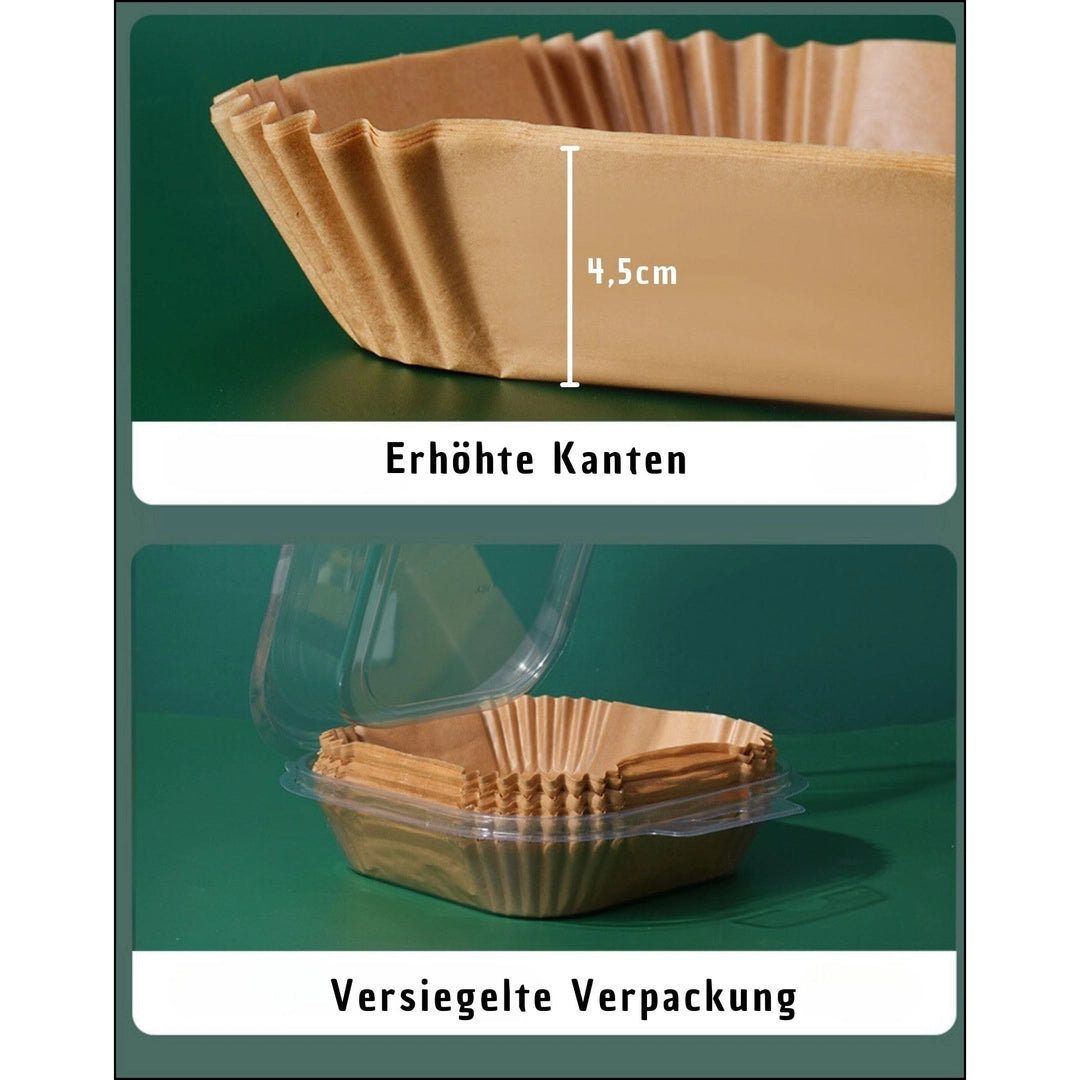 Papierowe wkładki do frytkownicy beztłuszczowej 100 szt. 24x20cm 230°C