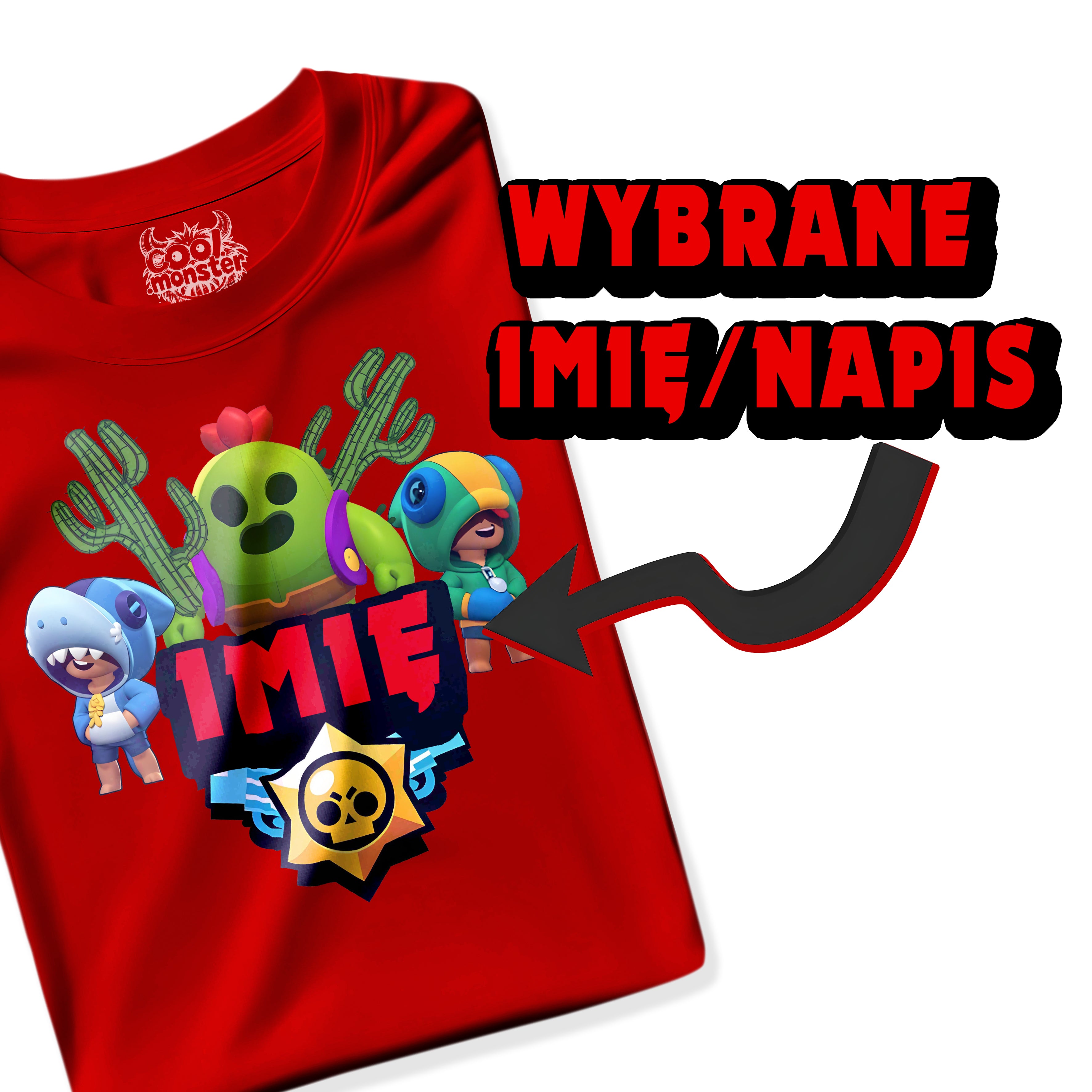 Koszulka dla Gracza Brawl Stars na urodziny i nie tylko. Z imieniem. Różne Kolory