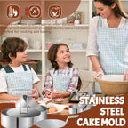 Zestaw ringów cukierniczych ze stali nierdzewnej 6 szt. + popychacz i szpatułka