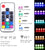 Zestaw 8 lampek LED RGB podszafkowych z pilotem 12V kolorowe