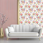Tapeta Okleina samoprzylepna retro z kwiatowym wzorem vintage – róże piwonie 40x300 cm