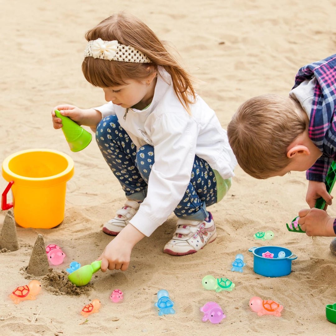 Zestaw 54 świecących w ciemności żółwików do zabawy, akwarium i piaskownicy Drugie zdjęcie produktu
