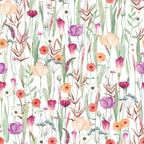 Tapeta Okleina Meblowa samoprzylepna 44,5 x 900 cm kwiaty akwarela łąka boho styl vintage