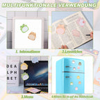 Zestaw 32 karteczek samoprzylepnych sticky notes zwierzątka kawaii