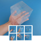 Przezroczyste pudełka PET 10x10x10 cm składane 40 szt. opakowania na prezenty