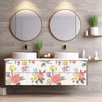 Tapeta Okleina samoprzylepna retro z kwiatowym wzorem vintage – róże piwonie 40x300 cm