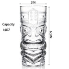 Zestaw szklanek TIKI Barowe Szklanki do drinków Napojów Hawajskich 6 Sztuk