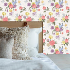Tapeta Okleina samoprzylepna retro z kwiatowym wzorem vintage – róże piwonie 40x300 cm