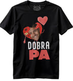 Koszulki Dla Pary Zakochanych T-Shirt Koszulka Personalizowana ze Zdjęciem - Czarna - S-2XL