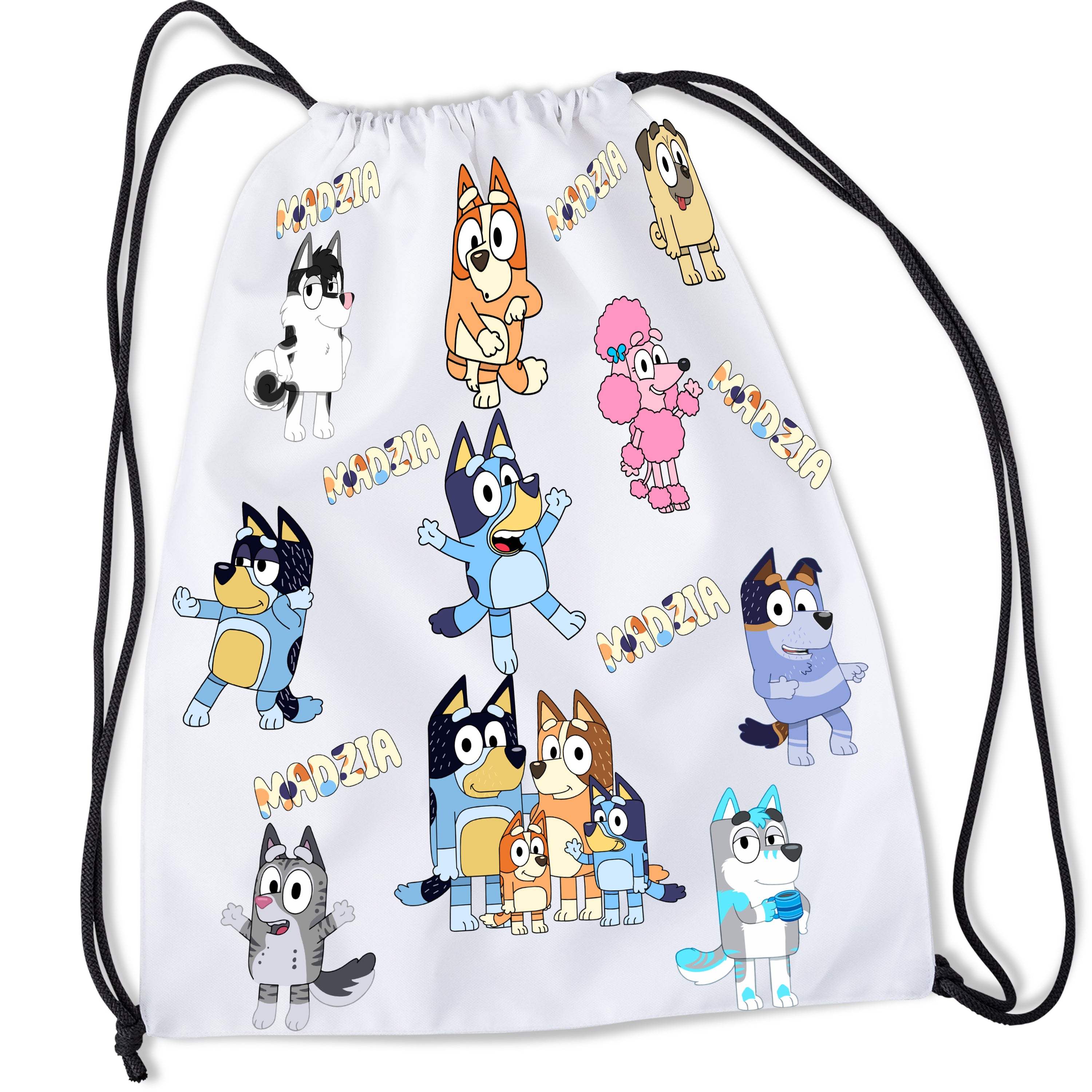 Personalizowany Worek Torba Szkolna na siłownię z Imieniem Bluey BLUE.BAG.1 Drugie zdjęcie produktu