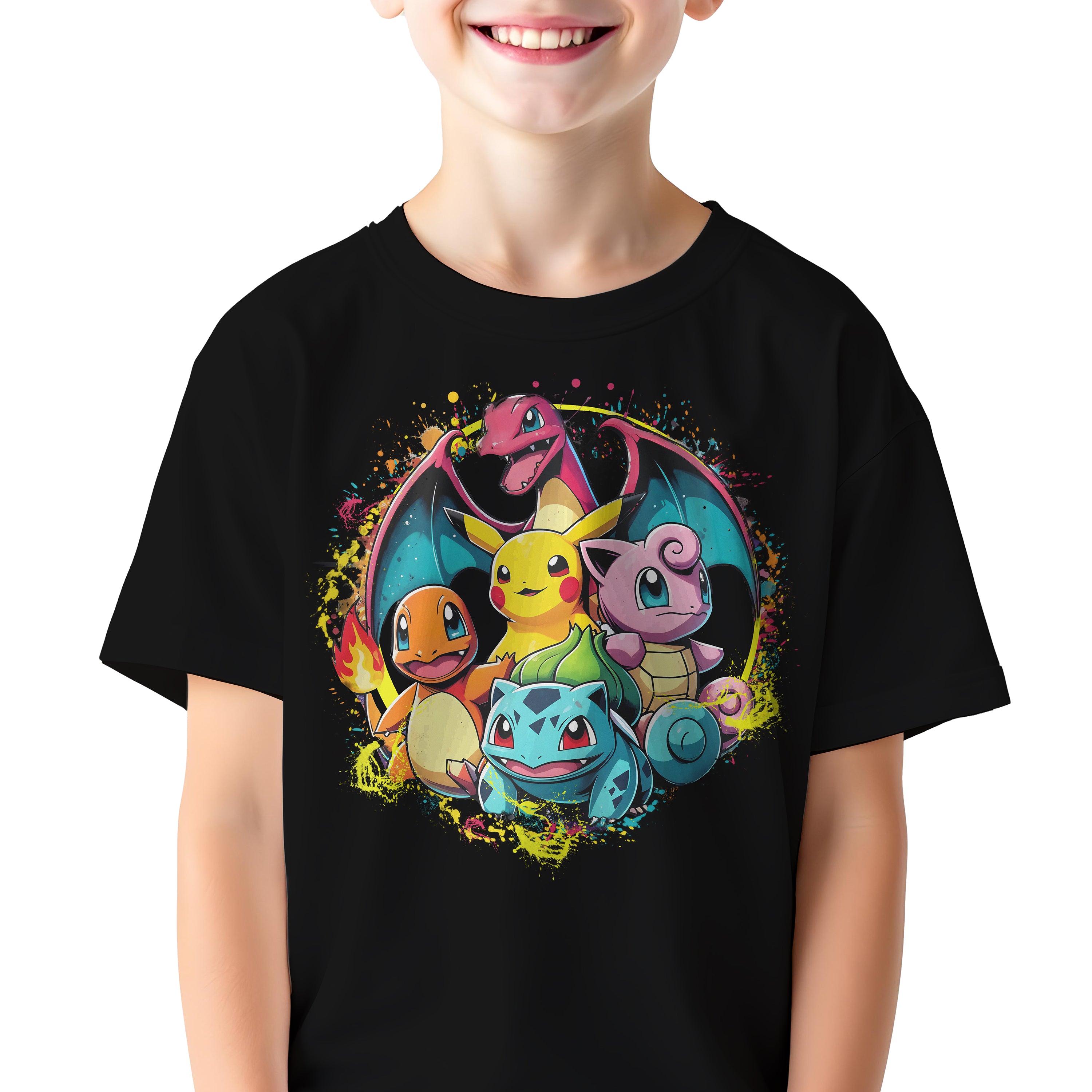 Pokemon - Pikachu - Koszulka / T-Shirt Dziecięcy -  Różne Kolory - POK06 Główne zdjęcie produktu