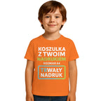 Koszulka Dziecięca z Własnym Nadrukiem , T-Shirt 190g - Jakość Premium - Pełen Kolor