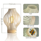 Designerska lampka LED stołowa retro 20,3 cm – zasilanie na baterie