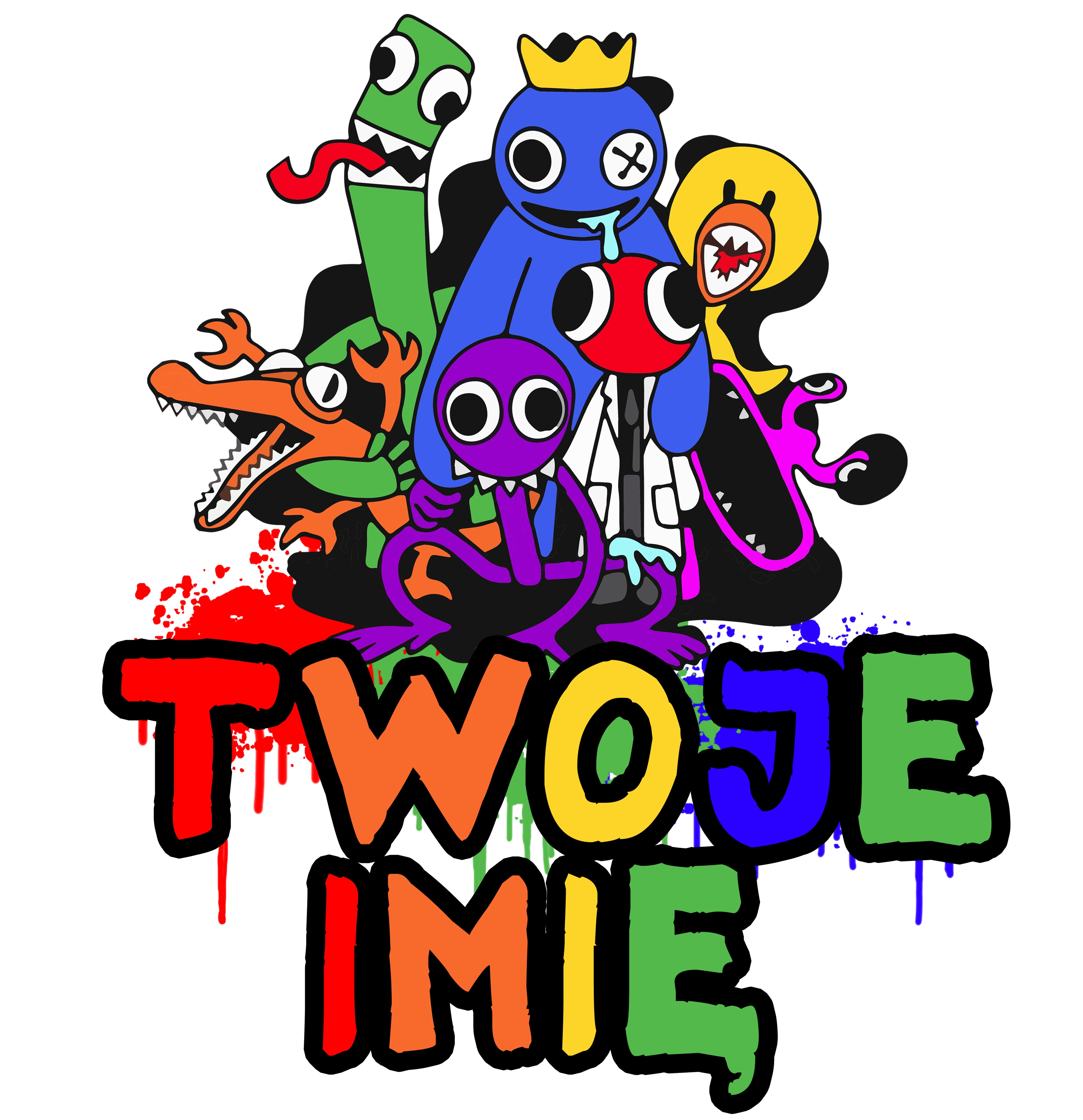 Rainbow Friends - Dziecięca Bluza z Kapturem - z Imieniem - RAI02