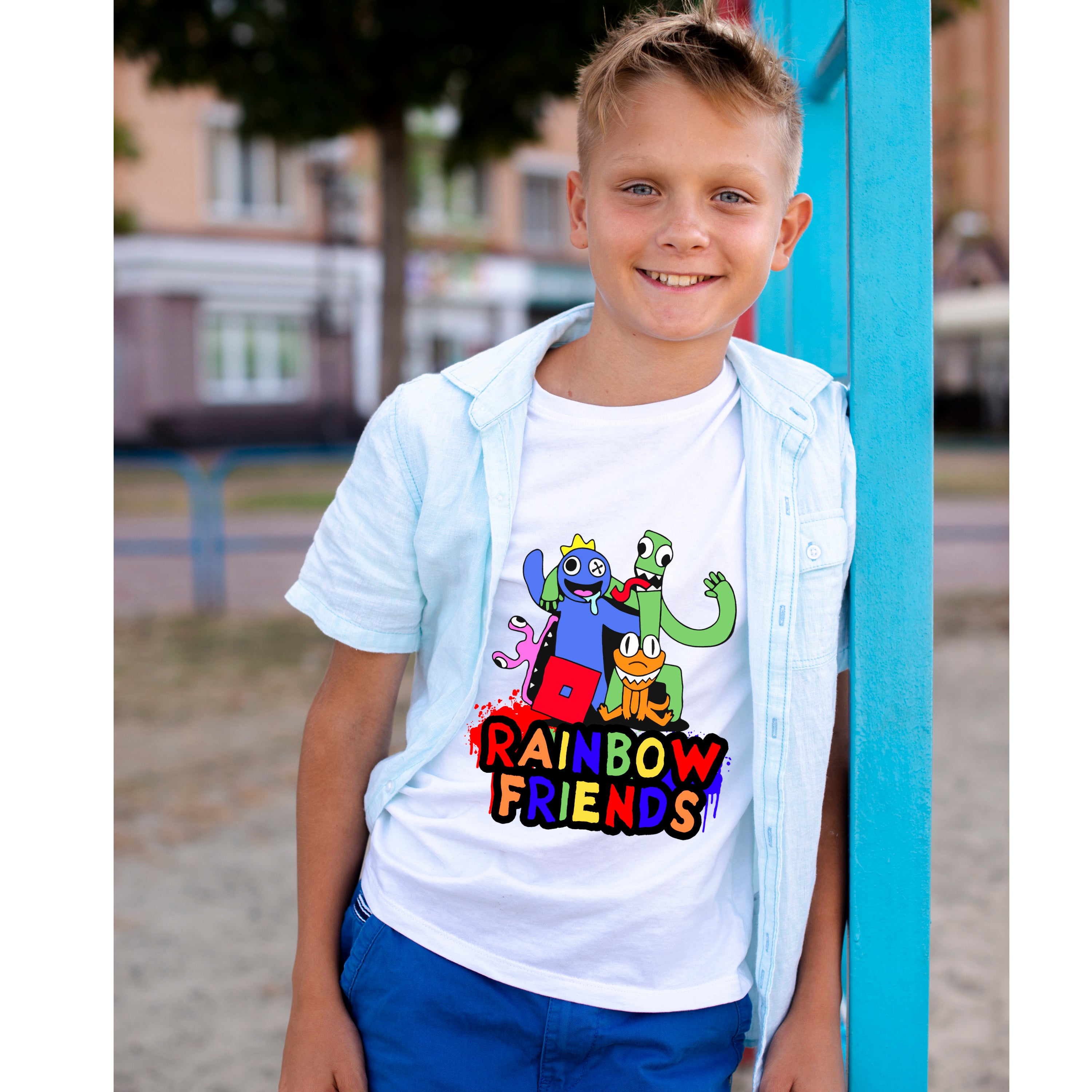 Koszulka, T-Shirt z krótkim rękawem. Rainbow Friends - Różne Kolory RAI04
