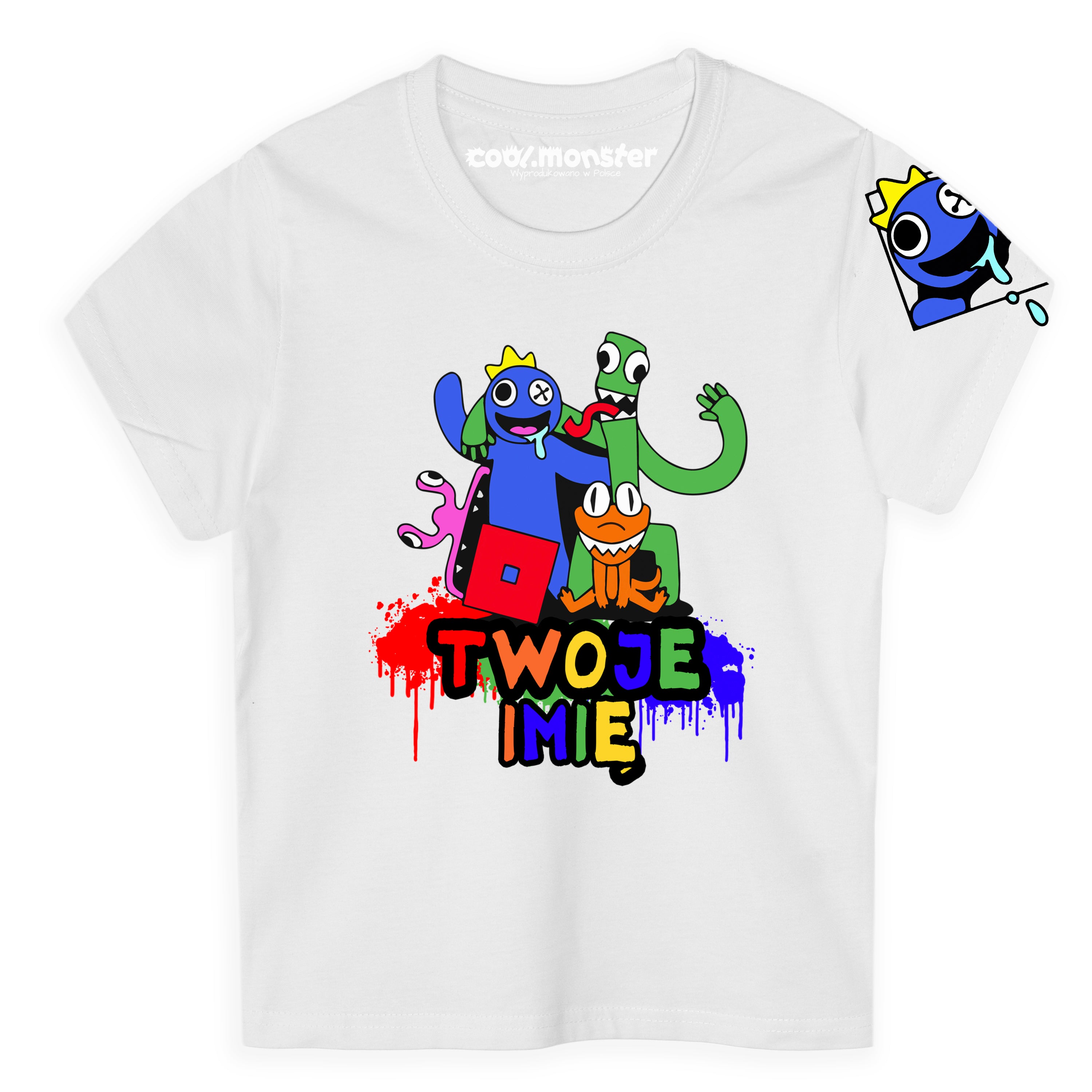 Koszulka, T-Shirt z krótkim rękawem. Rainbow Friends - Z IMIENIEM RAI05