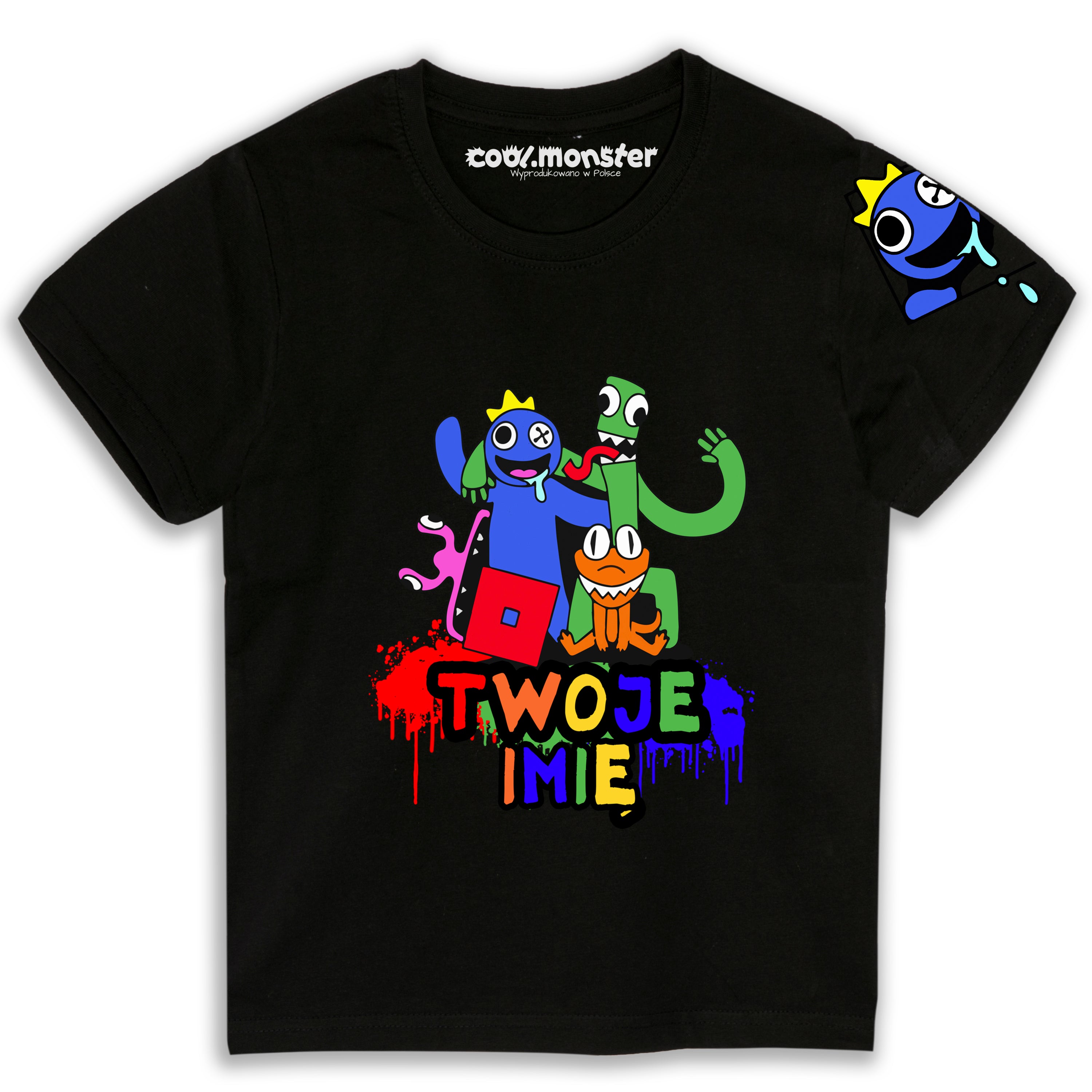 Koszulka, T-Shirt z krótkim rękawem. Rainbow Friends - Z IMIENIEM RAI05