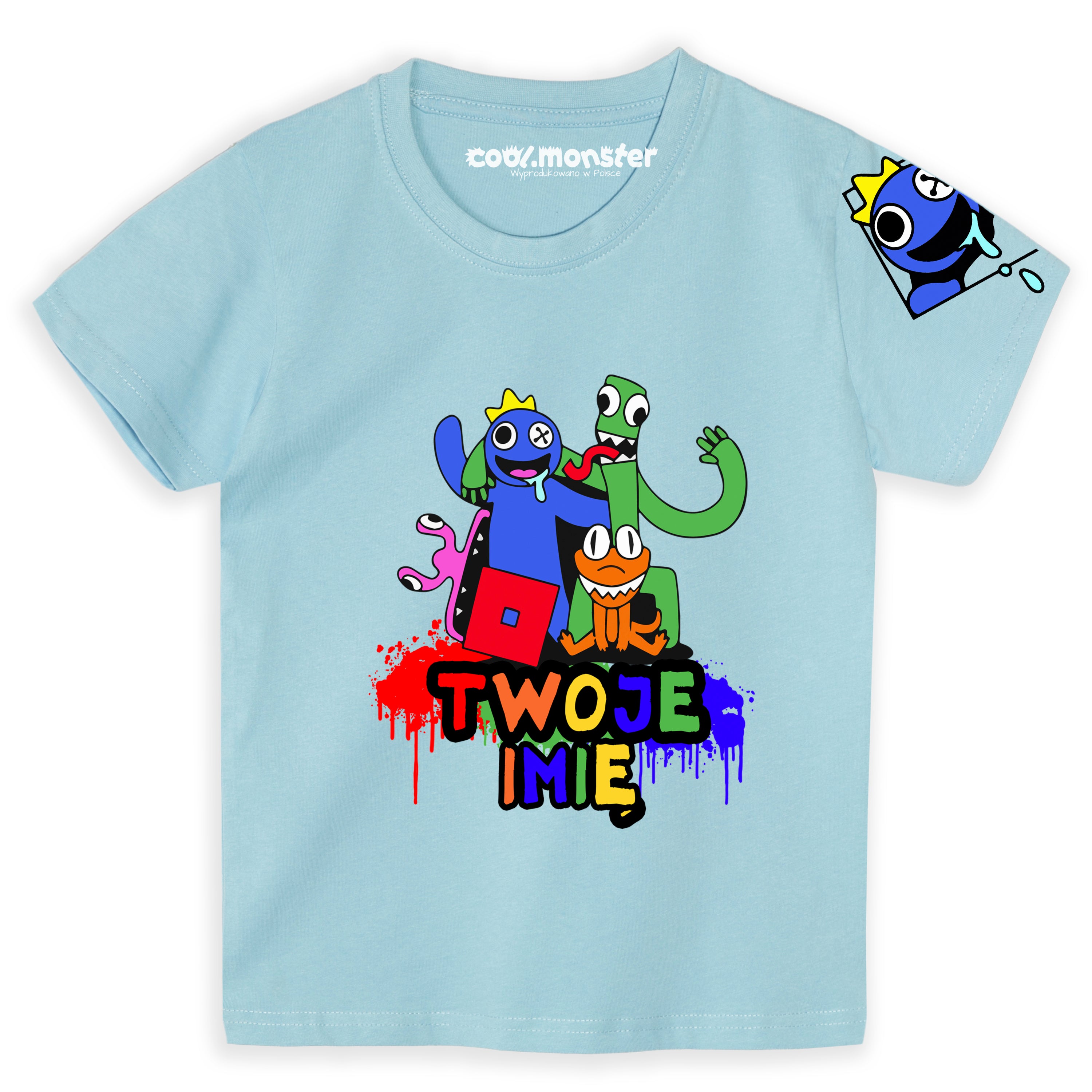 Koszulka, T-Shirt z krótkim rękawem. Rainbow Friends - Z IMIENIEM RAI05