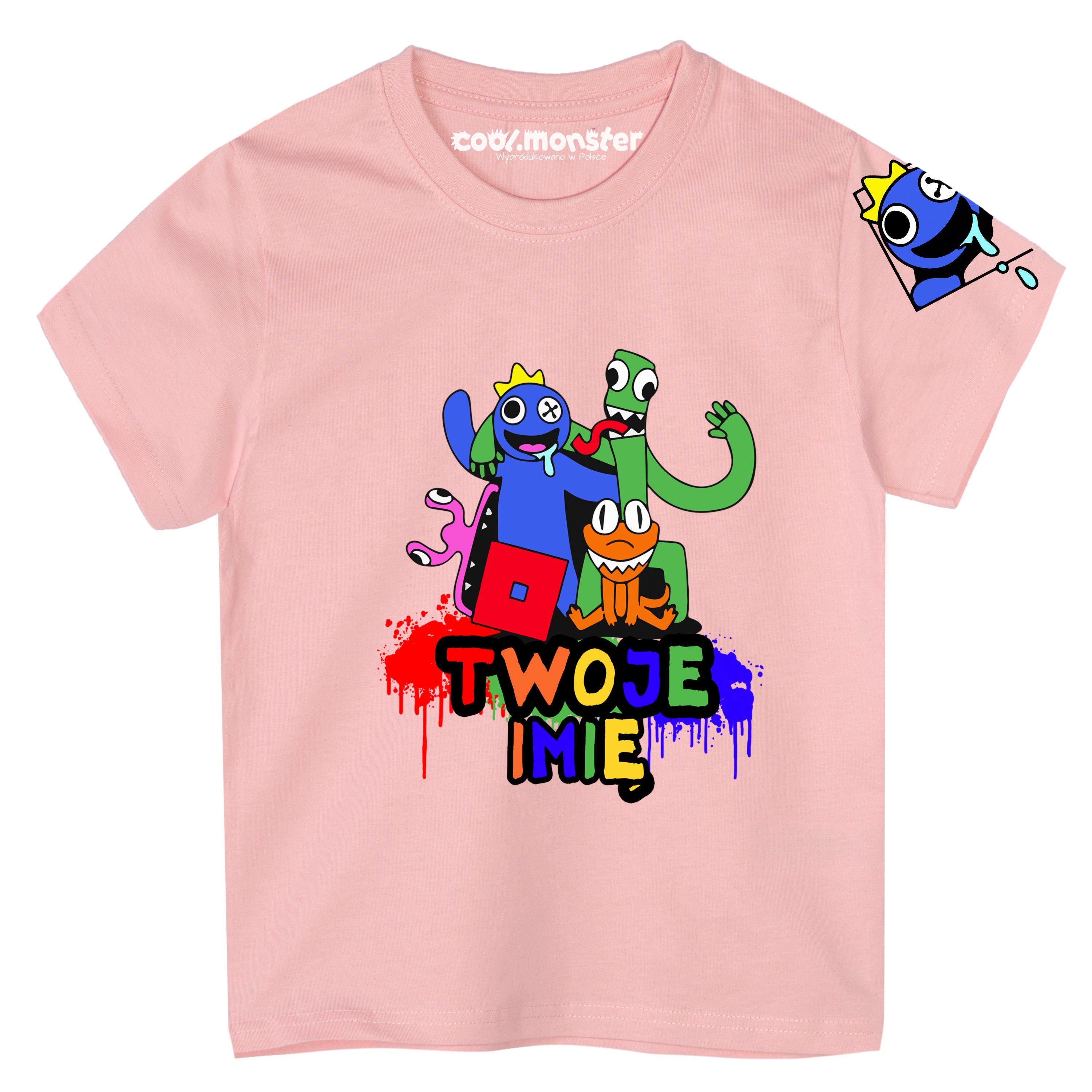 Koszulka, T-Shirt z krótkim rękawem. Rainbow Friends - Z IMIENIEM RAI05
