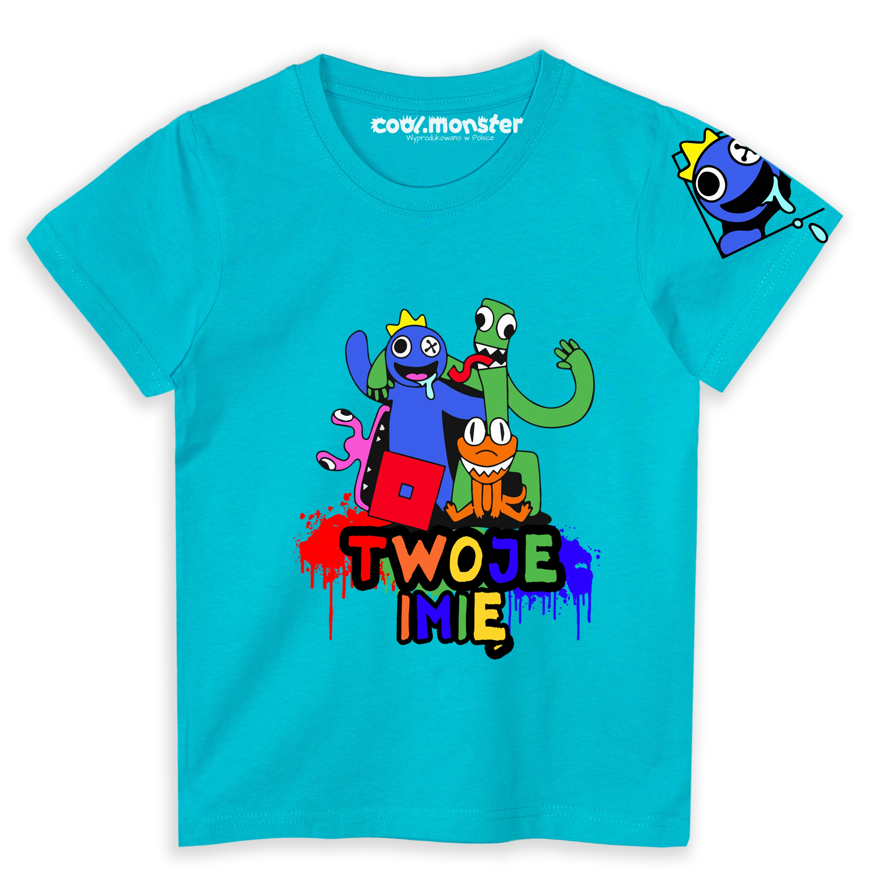 Koszulka, T-Shirt z krótkim rękawem. Rainbow Friends - Z IMIENIEM RAI05