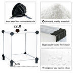 Regał modułowy 16 kostek 125x120 cm organizer z półkami na książki ubrania
