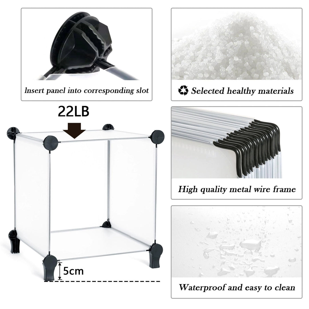 Regał modułowy 16 kostek 125x120 cm organizer z półkami na książki ubrania