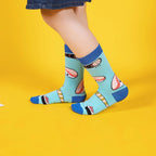 Kolorowe skarpetki dziecięce – zestaw 5 par z motywami jedzenia!