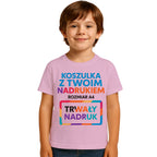 Koszulka Dziecięca z Własnym Nadrukiem , T-Shirt 190g - Jakość Premium - Pełen Kolor