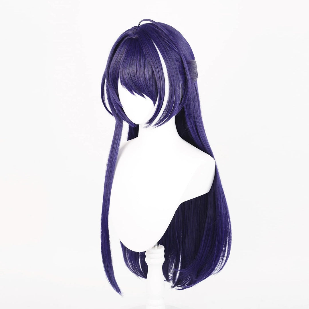 Peruka cosplay Raiden Shogun Genshin Impact fioletowa długie włosy 100 cm Drugie zdjęcie produktu