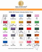 Zestaw nici do haftu maszynowego 5000m 25 kolorów nici poliestrowych