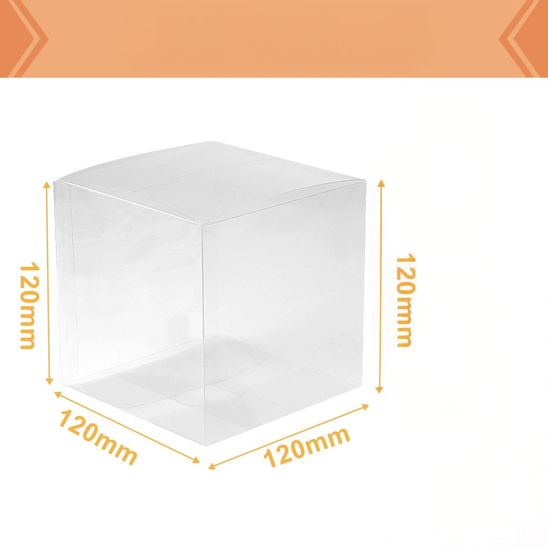 Przezroczyste pudełka PET 12x12 cm składane opakowania na prezenty upominki 10szt
