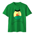 Spongebob - Koszulka / T-Shirt Dziecięcy 100% Bawełna - Zielona, Plankton SPO03