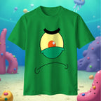 Spongebob - Koszulka / T-Shirt Dziecięcy 100% Bawełna - Zielona, Plankton SPO03