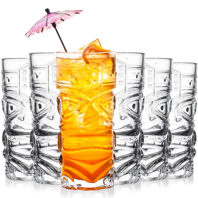 Zestaw szklanek TIKI Barowe Szklanki do drinków Napojów Hawajskich 6 Sztuk Główne zdjęcie produktu