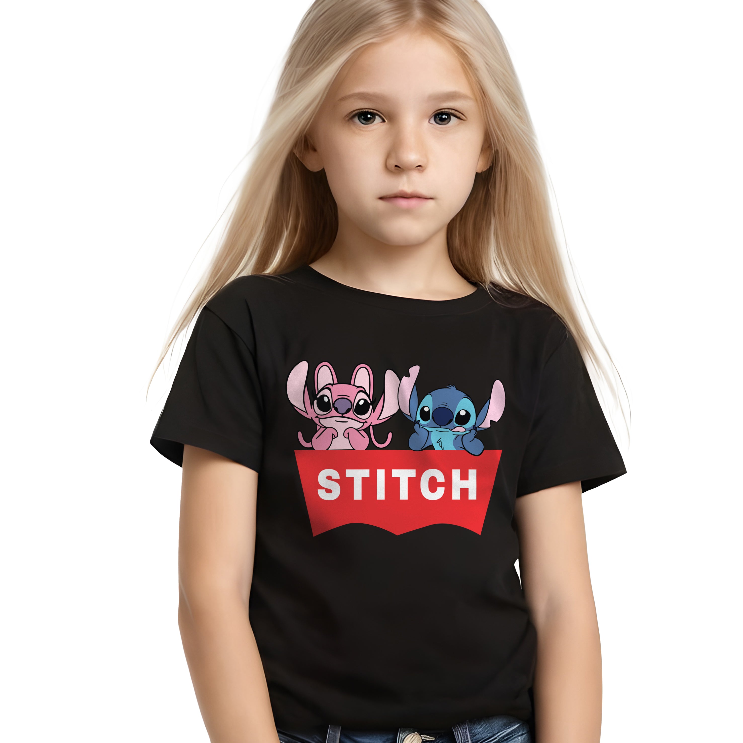 Stitch T-Shirt Koszulka Dziecięca Parodia Logo - Różne Kolory - STI05 Główne zdjęcie produktu