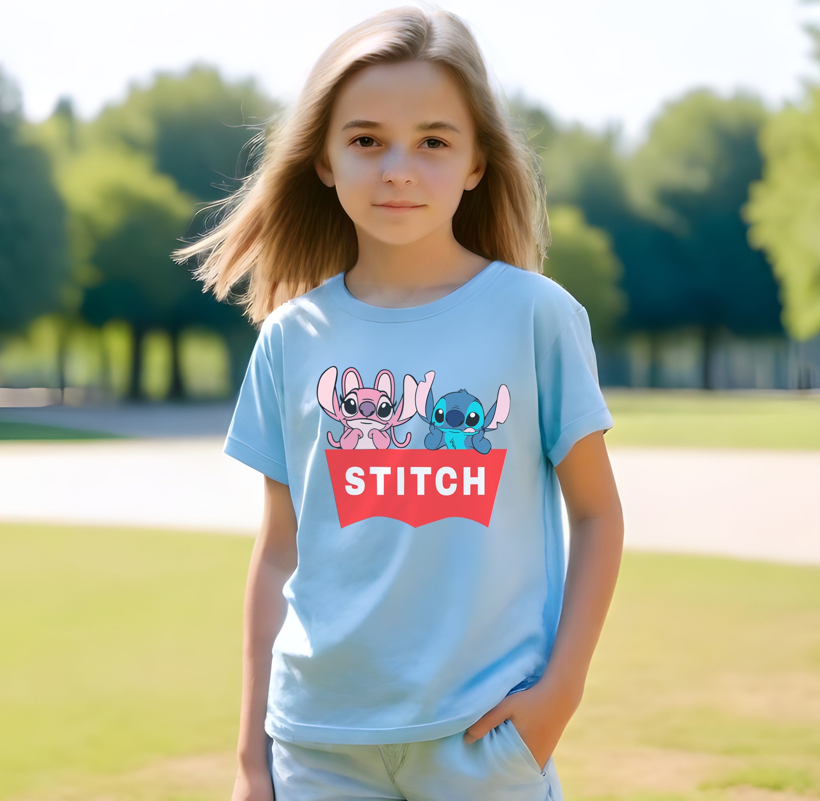 Stitch T-Shirt Koszulka Dziecięca Parodia Logo - Różne Kolory - STI05