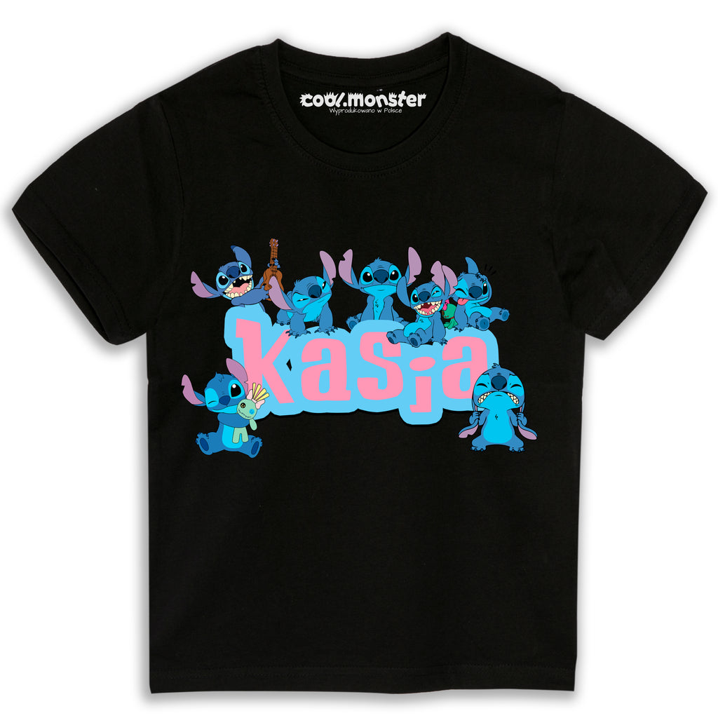 Stitch - T-Shirt Koszulka z Imieniem Personalizowana - Różne Kolory - STI05