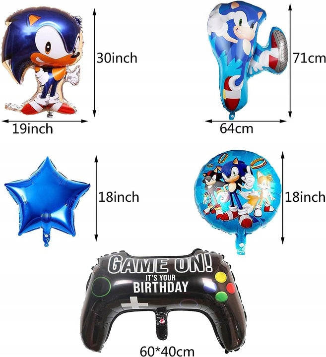 Zestaw Urodzinowych Balonów Sonic Balony Foliowe Komplet 8 SZTUK Drugie zdjęcie produktu