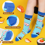 Kolorowe skarpetki dziecięce – zestaw 5 par z motywami jedzenia!