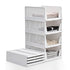 Organizer Kosz do Szafy Zestaw 4 białych koszy szuflad 43x33x18,5cm – składane, wysuwane, sztos organizacja!