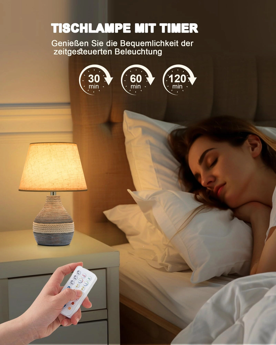 Bezprzewodowa Lampka Nocna Stołowa LED Ozdobna Wielokolorowa RGB + PILOT Drugie zdjęcie produktu