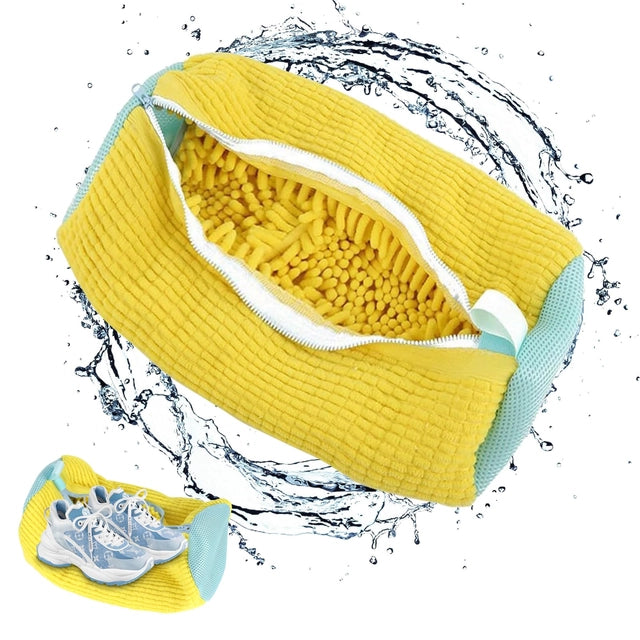 Woreczek do prania butów 39x19 cm z mikrofibry żółty – ochrona i czystość