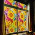 Folia okienna witrażowa statyczna z filtr UV, wzór słoneczniki 44,5x200 cm