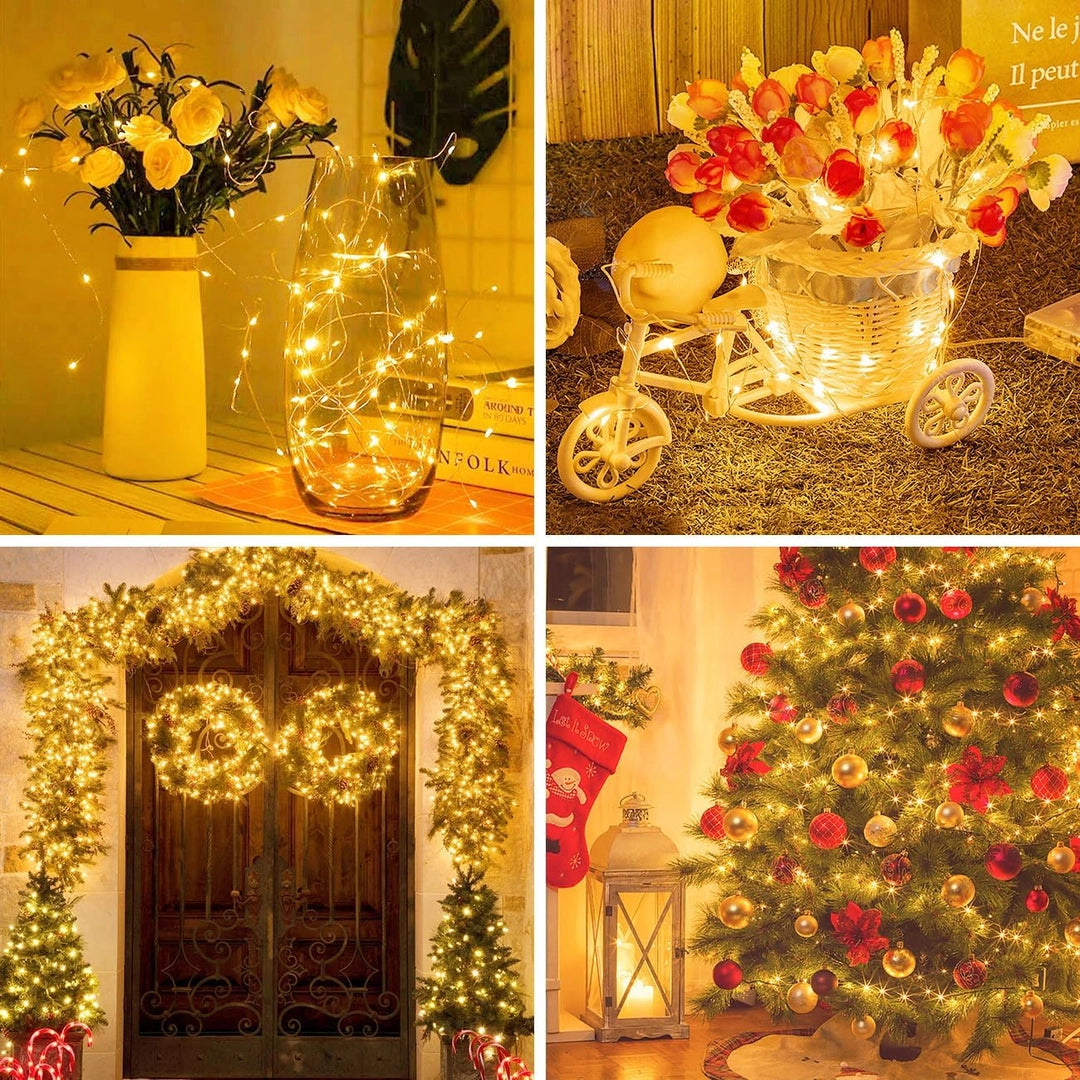 Lampki LED na Druciku mini 2m Łańcuch świetlny 20 diod ozdobne BATERIE W ZESTAWIE Drugie zdjęcie produktu