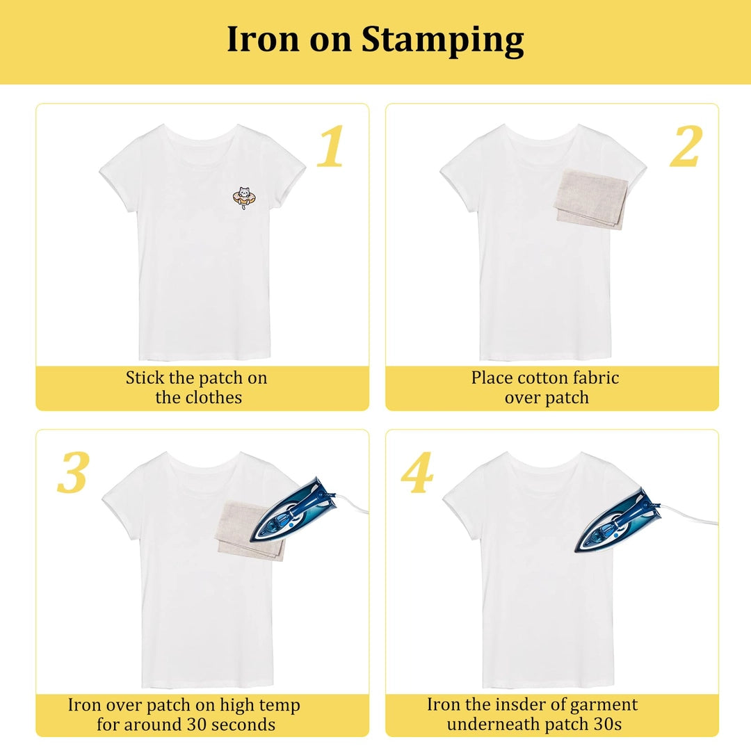 Naszywki termiczne 22 szt. łatki aplikacje do ubrań DIY haftowane Śmieszne Koty