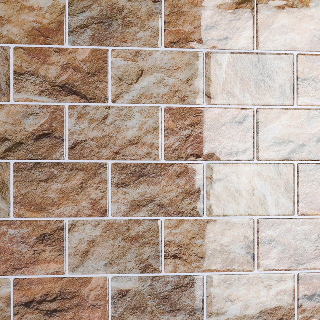 Naklejki na płytki imitujące 3D naklejane ozdobne do kuchni kamień 30cm 4szt Drugie zdjęcie produktu