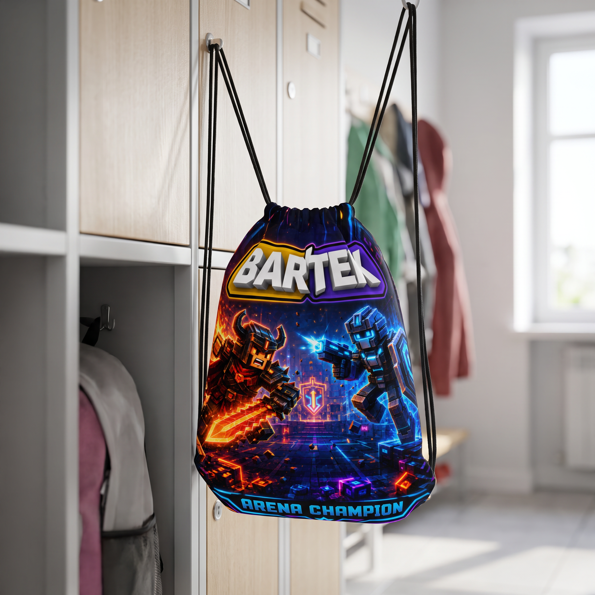 Personalizowany Worek Torba Szkolna do Szkoły na W-F z Imieniem Roblox Rivals